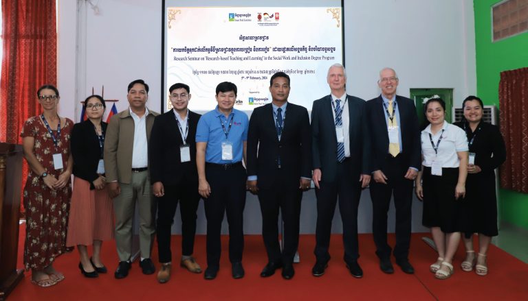 Two professors from Catholic University Applied Science in Freiburg, Germany, Dr. Edgar Kosler and Jens Clausen, led a seminar on “Research-Based Learning and Teaching” with a particular focus on social work and inclusion from February 5-9, 2024, at Saint Paul Institute, Cambodia